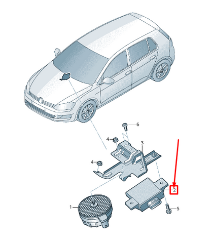 new volkswagen golf 5g mk7 impact sound control unit 5g0907159c original