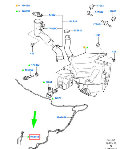 new ford mondeo mk4 windshield washer hose 1423820 6m21-17k645-ab original
