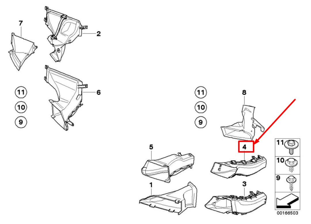 NEW BMW 3 CABRIO E93 FRONT RIGHT BRAKE AIR DUCT 7161438 51717161438 ORIGINAL