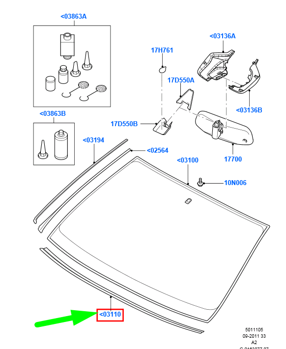 new ford mondeo mk4 front windscreen lower seal 1529676 original