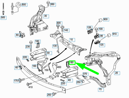 NEW MERCEDES-BENZ E W212 FRONT ABSORBER SUPPORT A2126200028 ORIGINAL