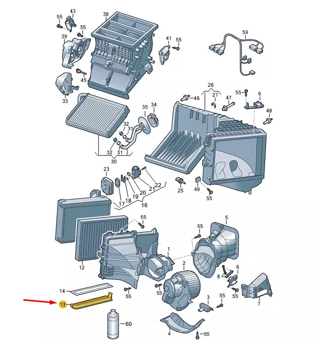 NEW VW TRANSPORTER VI T6 FILTER COVER 7E5820955