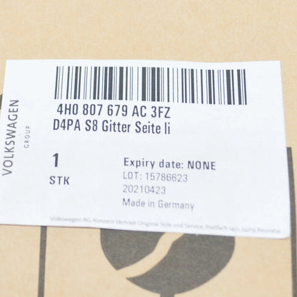 NEW AUDI A8 D4 LEFT SIDE LIGHT FOG GRILLE 4H0807679AC3FZ 4H0807679AC 3FZ