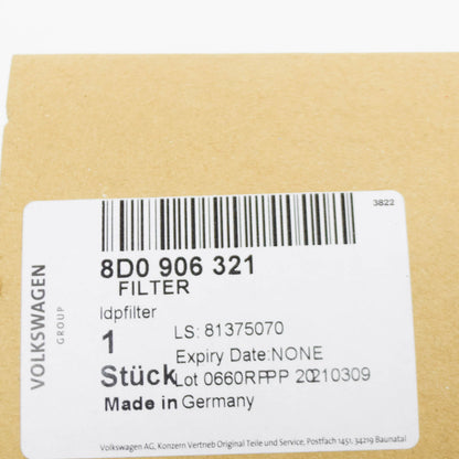 NEW AUDI A4 B6 EMISSION SYSTEM VAPOR CANISTER FILTER 8D0906321 ORIGINAL