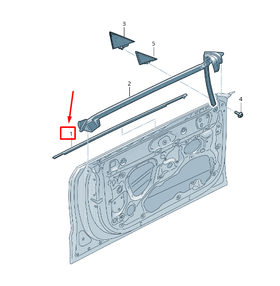 new audi a7 4k front left outer door window slot seal 4k88374752zz original