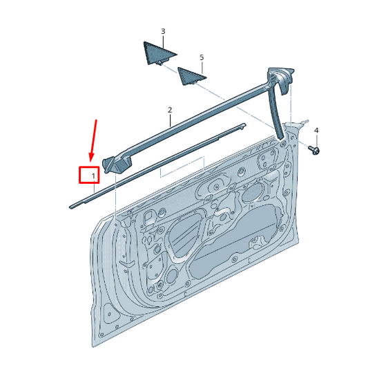 new audi a7 4k front left outer door window slot seal 4k88374752zz original