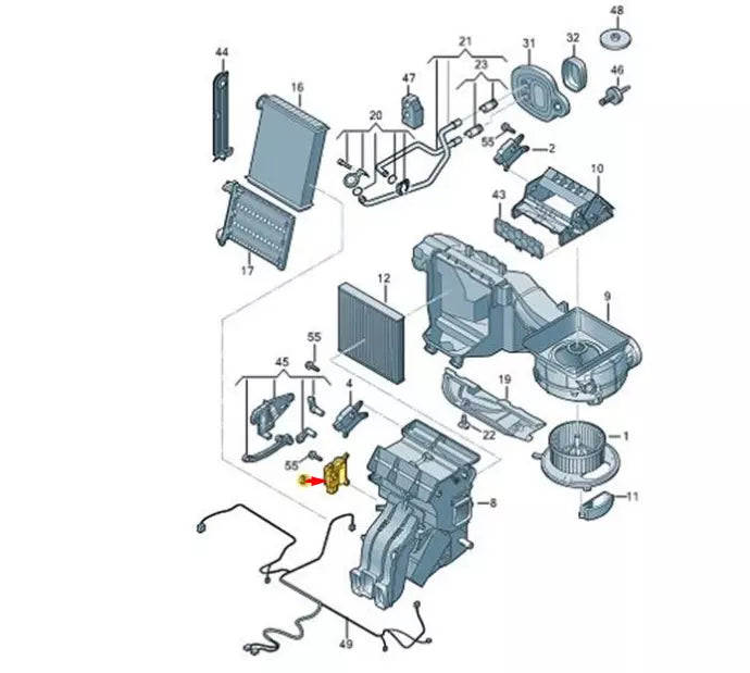 NEW AUDI A3 8PA RIGHT HEATER MOTOR FLAPER ACTUATOR 5Q0898511D