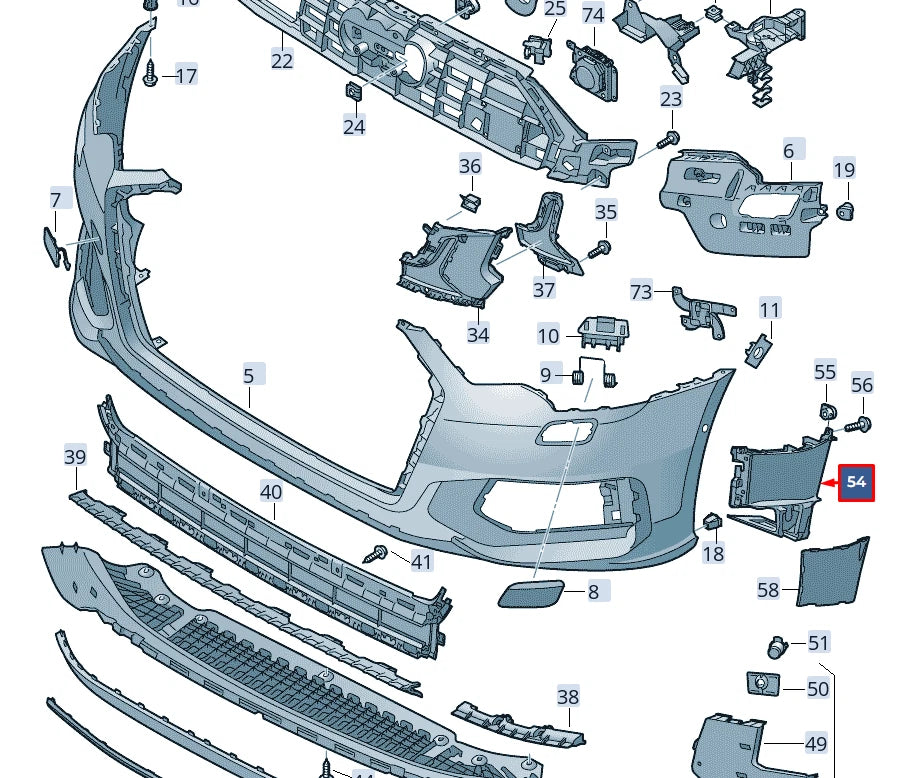 NEW AUDI A6 C8 LEFT AIR GUIDE 4K0121763D