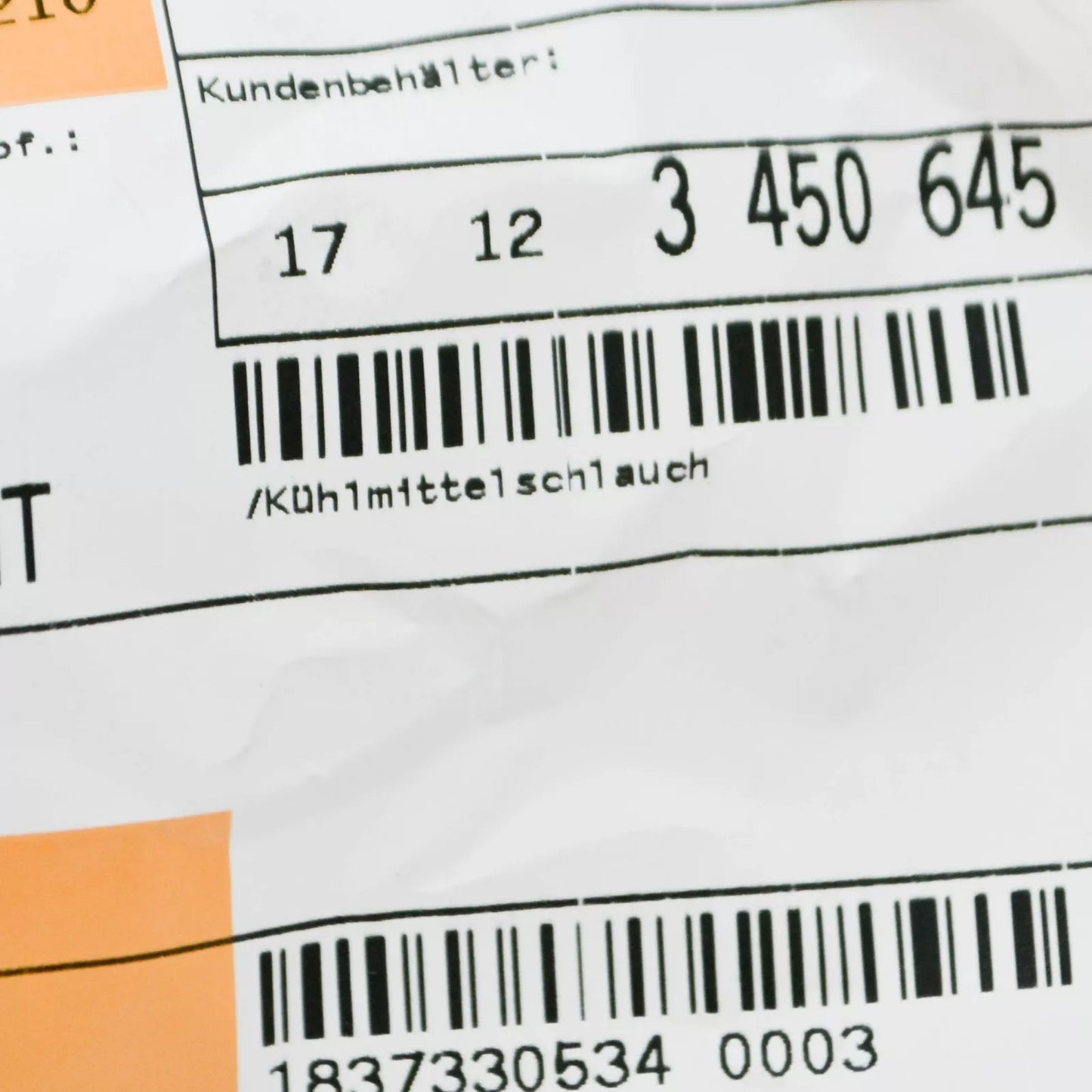 NEW BMW X3 E83 RADIATOR COOLANT HOSE 17123450645 3450645