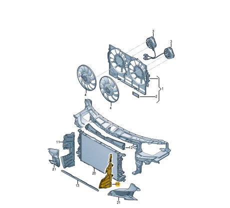 NEW AUDI A7 SPORTBACK 4G8 LEFT RADIATOR AIR GUIDE 4G8121283Q ORIGINAL