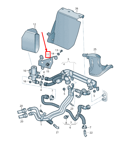 NEW VW SHARAN 7N SOLENOID VALVE RETAINER 7N0819133C ORIGINAL