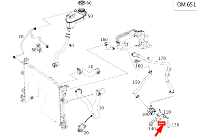 new mercedes-benz cla c117 circulation pump bracket a2465040140 original