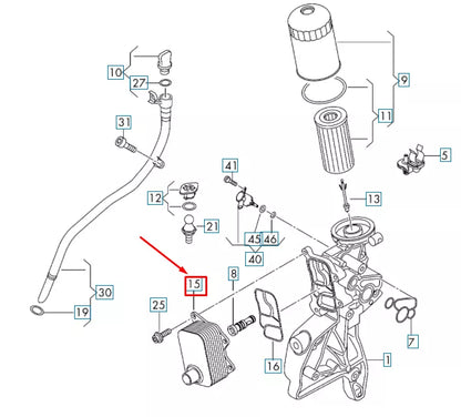 NEW AUDI A1 SPORTBACK GB ENGINE OIL COOLER 06L117021G ORIGINAL