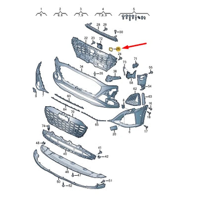 NEW AUDI E-TRON SPORTBACK GEA FRONT BUMPER LEFT COVER 4KE807007A ORIGINAL