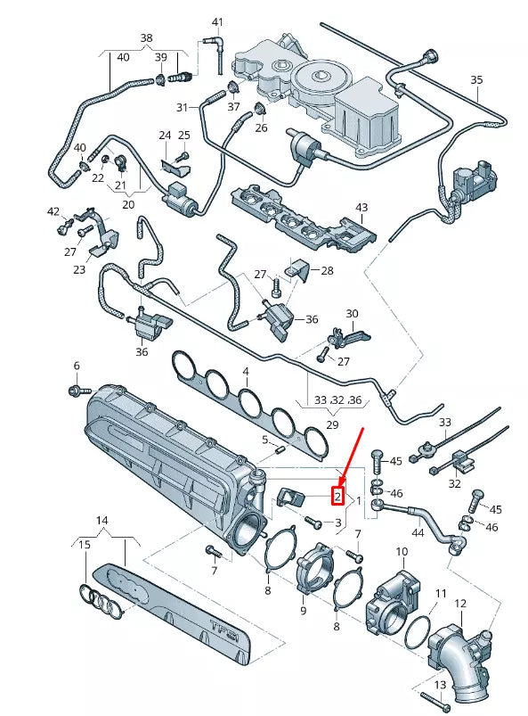 NEW AUDI Q5 80A INTAKE MANIFOLD PRESSURE SENSOR 06L906051K ORIGINAL