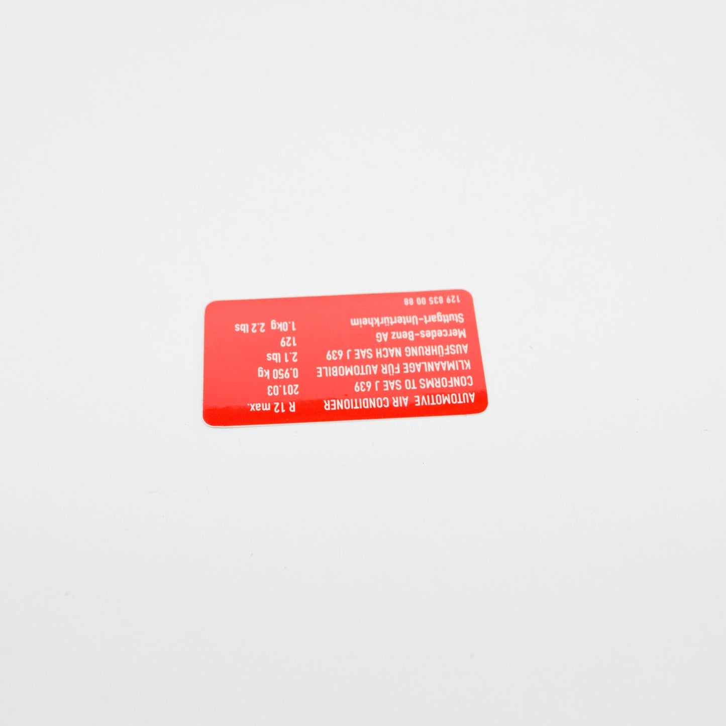 NEW MERCEDES-BENZ SL R129 REFRIGERANT PLATE A1298350088 ORIGINAL