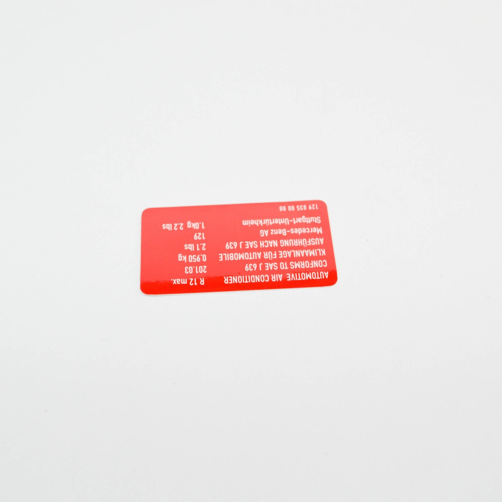 NEW MERCEDES-BENZ SL R129 REFRIGERANT PLATE A1298350088 ORIGINAL