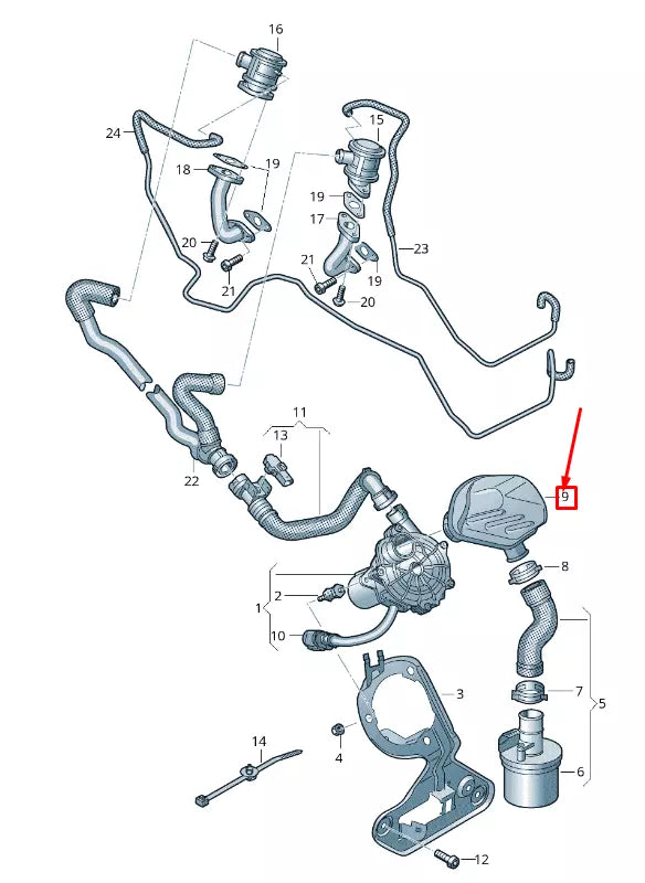 NEW AUDI A7 SPORTBACK 4G SECONDARY AIR PUMP PULSATION DAMPER 4G0129953