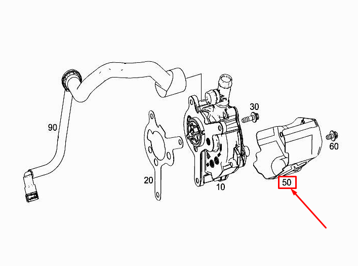 new mercedes-benz e w213 vacuum pump shield a1772030492 original