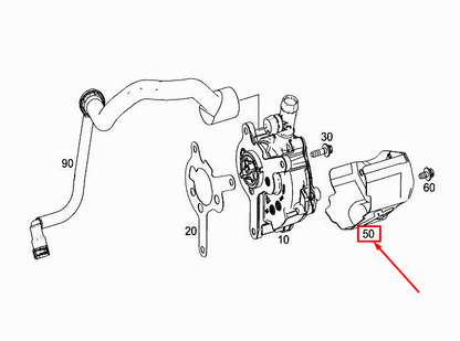 new mercedes-benz e w213 vacuum pump shield a1772030492 original