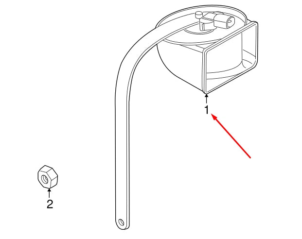 NEW BMW X5 E70 LOW PITCH HORN 61337288096 7288096 ORIGINAL