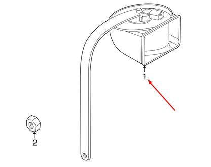 NEW BMW X5 E70 LOW PITCH HORN 61337288096 7288096 ORIGINAL