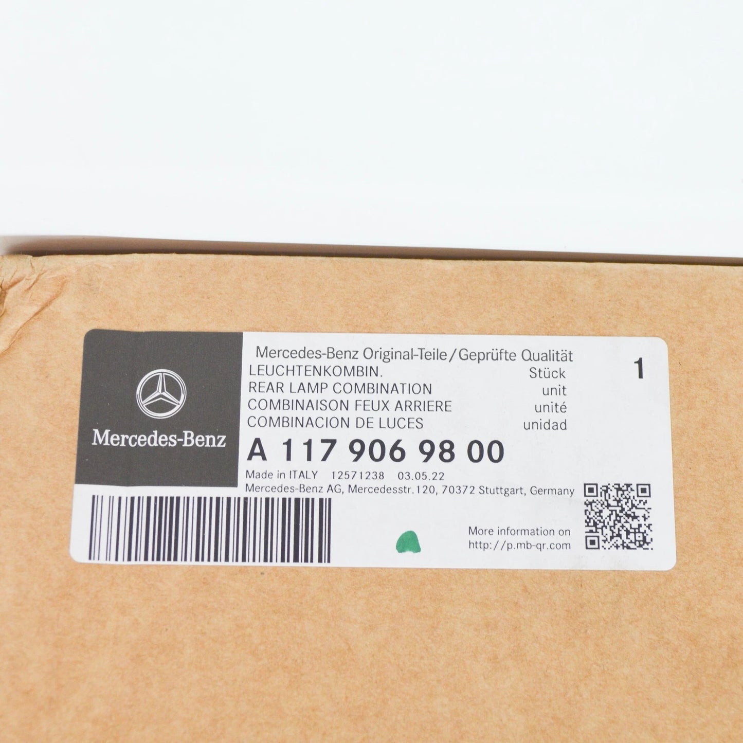 NEW MERCEDES-BENZ CLA COUPE C117 REAR RIGHT TAILLIGHT A1179069800 ORIGINAL