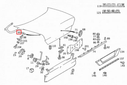 NEW MB E W124 TRUNK BOOT LID BUMP STOP BUFFER A124758004464 ORIGINAL