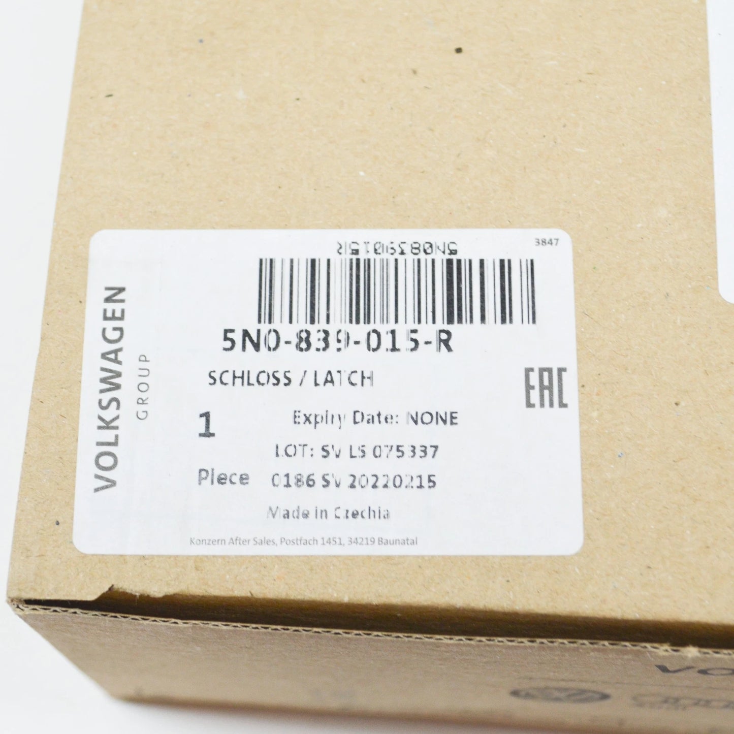 NEW VOLKSWAGEN AMAROK REAR LEFT DOOR LOCK 5N0839015R