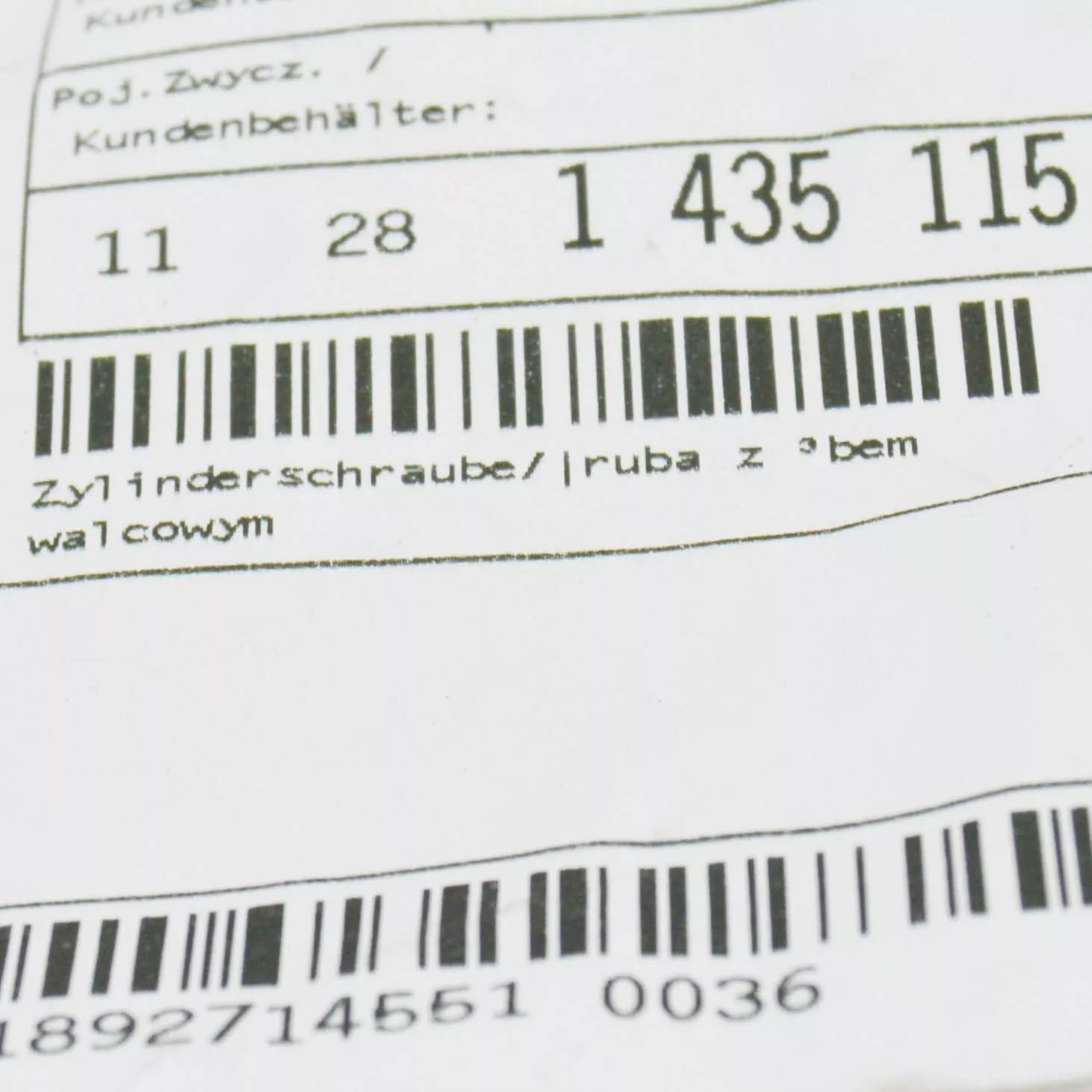 NEW BMW X5 E53 IDLER PULLEY BOLT 11281435115 1435115 ORIGINAL