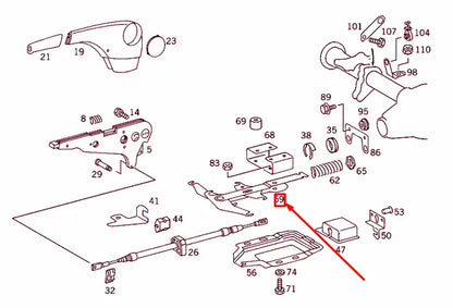 NEW MERCEDES-BENZ SPRINTER 903 HAND BRAKE CABLE LEVER RHD A9014200281 ORIGINAL