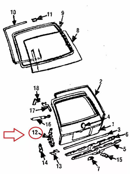 NEW MERCEDES-BENZ W123 LIFTGATE TAILGATE HATCH LOCK A1237400935