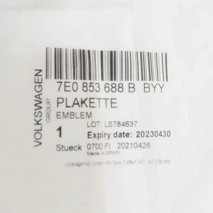 NEW VW TRANSPORTER T6 SELF-ADHESIVE BADGE 'PANAMERICANA' 7E0853688BBYY ORIGINAL