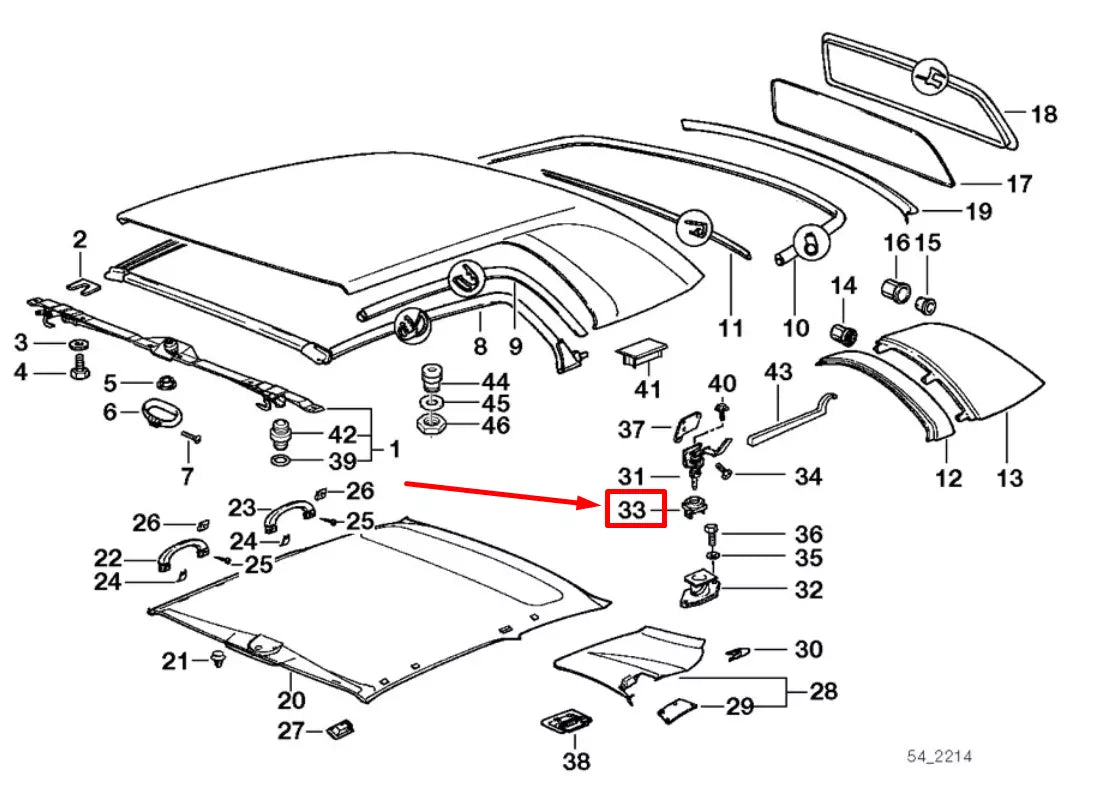 NEW BMW 3 COMPACT E36 LEFT CONTACT BUSH 54218163055 8163055 ORIGINAL