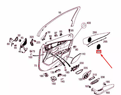 NEW MB E W213 FRONT LEFT DOOR PANEL LOUDSPEAKER COVER A2137275700