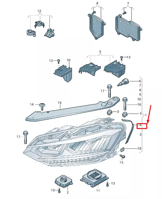 NEW VW TOURAN 5T RIGHT SIDE HEADLIGHT SEAL 5TA941120A