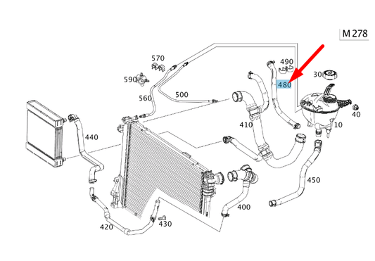 new mercedes-benz sl r231 coolant hose a2315014182 original