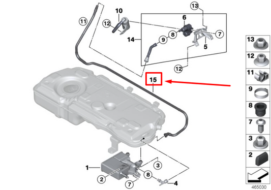 new mini countryman r60 scavenge air line 16119806630 9806630 original