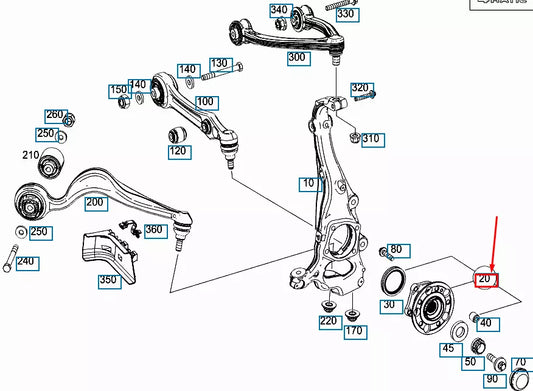 NEW MERCEDES-BENZ E W213 AMG FRONT WHEEL BEARING A2223340100 ORIGINAL