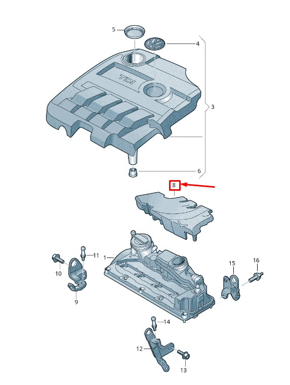 NEW AUDI A4 AVANT B8 ENGINE BAY HEAT SHIELD 03L103954 ORIGINAL