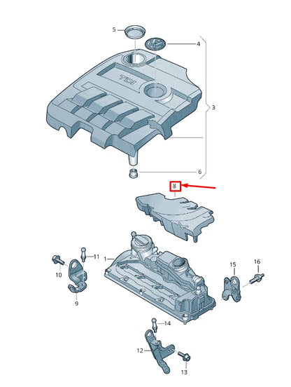 NEW AUDI A4 AVANT B8 ENGINE BAY HEAT SHIELD 03L103954 ORIGINAL