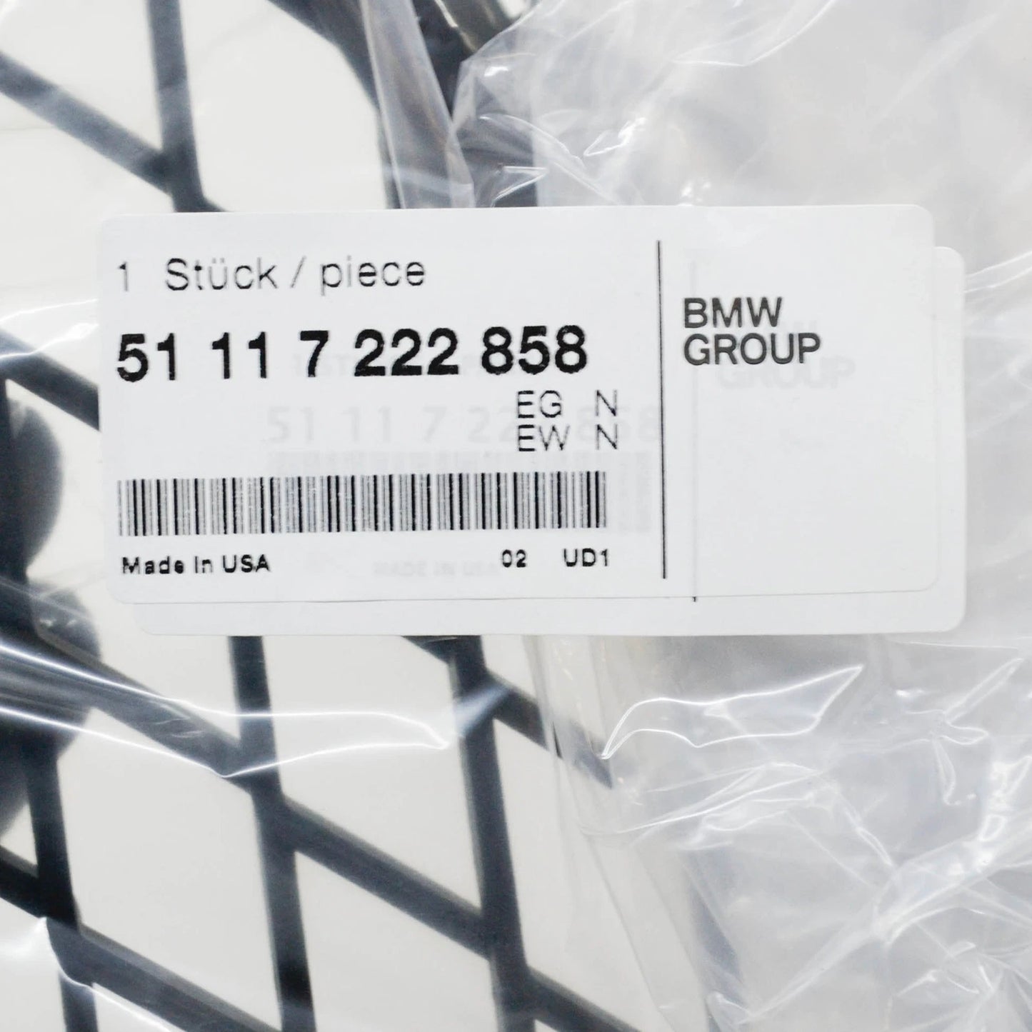 NEW BMW X5 E70 FRONT RIGHT GRILLE 51117222858 7222858 ORIGINAL