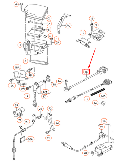 NEW AUDI A4 B7 FRONT RIGHT KNOCK SENSOR WITH WIRING HARNESS 079905377G ORIGINAL