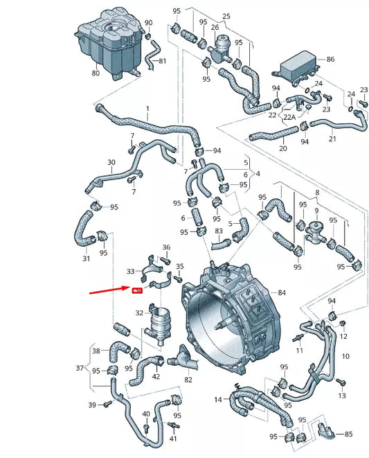 NEW VW TOUAREG 7P MK2 ADDITIONAL COOLANT PUMP BRACKET 7P0121079D
