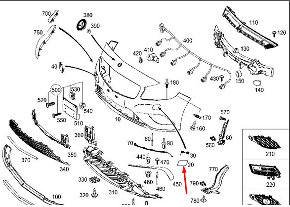 NEW MB A-CLASS W176 LEFT HEADLIGHT WASHER COVER A17688511229999 2015 ORIGINAL