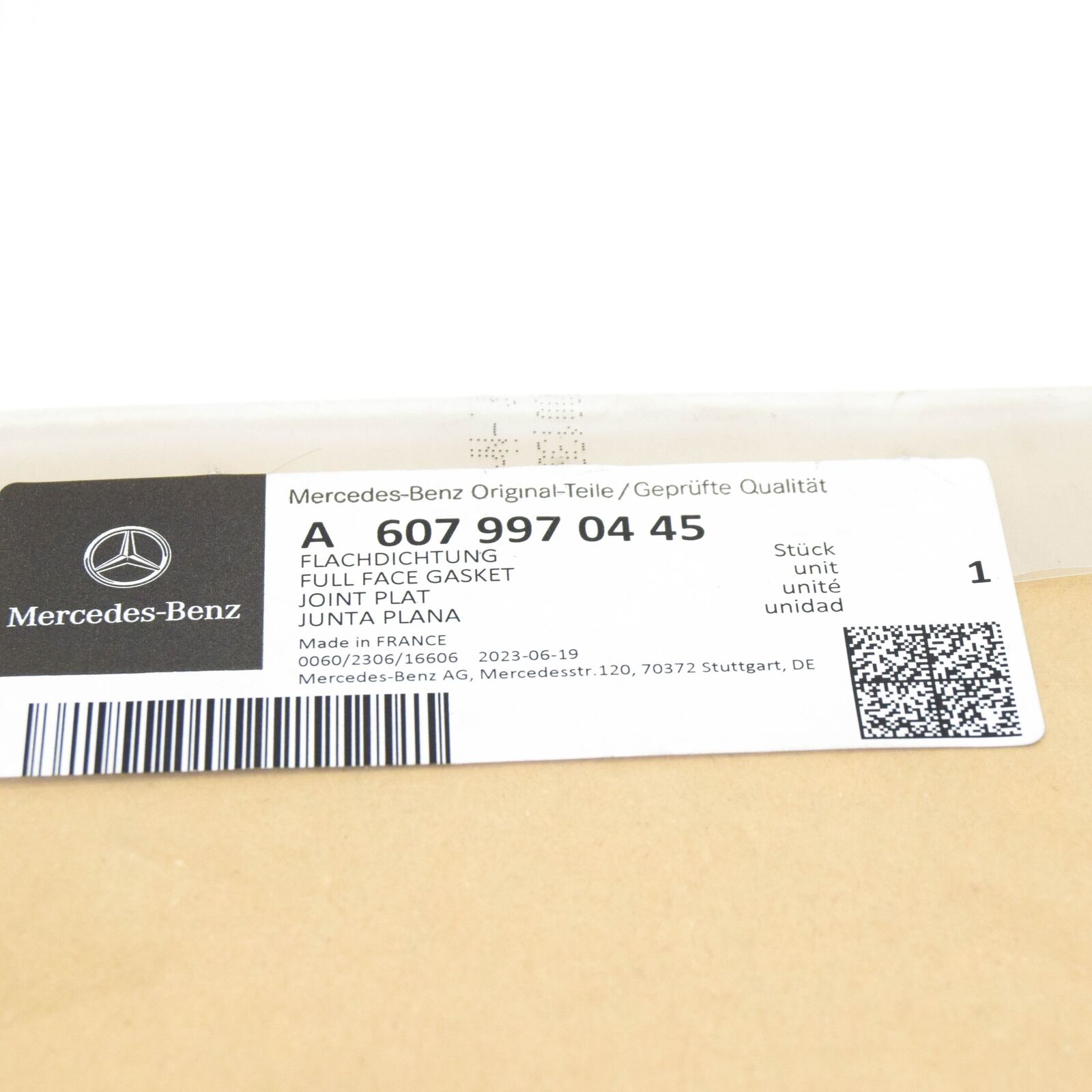 NEW MB A W176 CYLINDER CRANKCASE FIREWALL COVER GASKET A6079970445 ORIGINAL