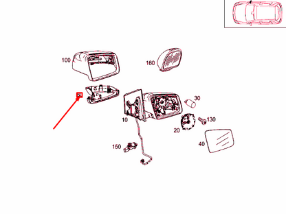 new mercedes-benz b w246 front right mirror bottom cover a2468100215 original