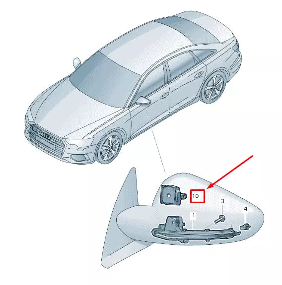 NEW AUDI A6 4A C8 LEFT LANE CHANGE ASSIST WARNING DISPLAY RHD 4N2949145