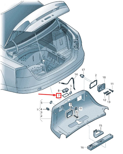 NEW AUDI A8 4H REAR LID LOCK ACTUATOR RETAINING FRAME 4H08675594PK
