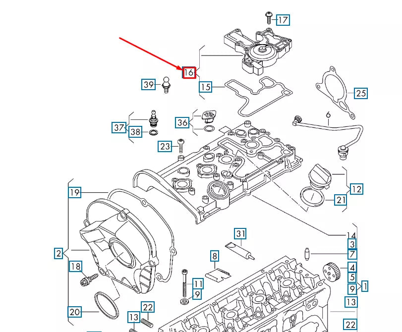 NEW AUDI A3 8P OIL SEPARATOR 06H103495AJ